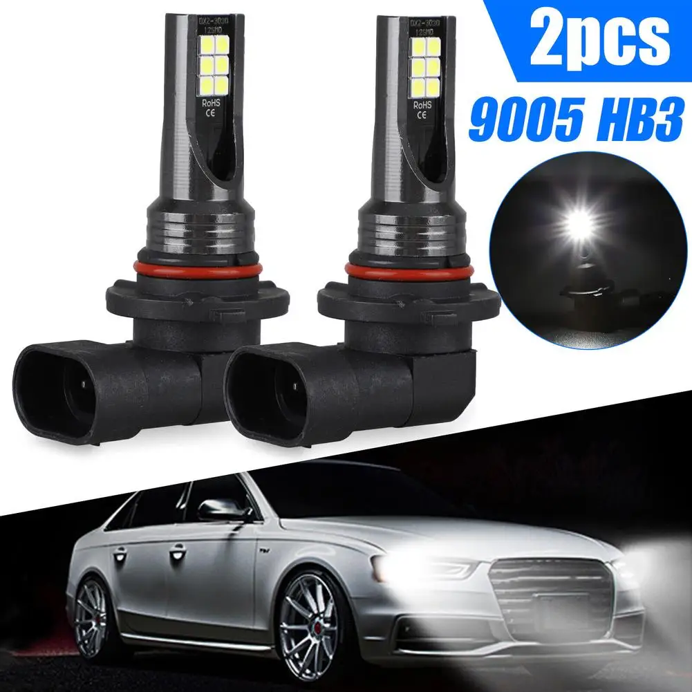 

2pcs 9005 Hb3 9145 Led Headlight Kit High-low Beam Fog Lamp Bulb 6000k 360-degree Lighting Headlamp Parts