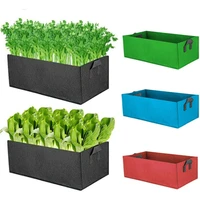 1pcs fabric raised garden bed square garden flower grow bag vegetable planting bag planter nursery pot with handles for plants