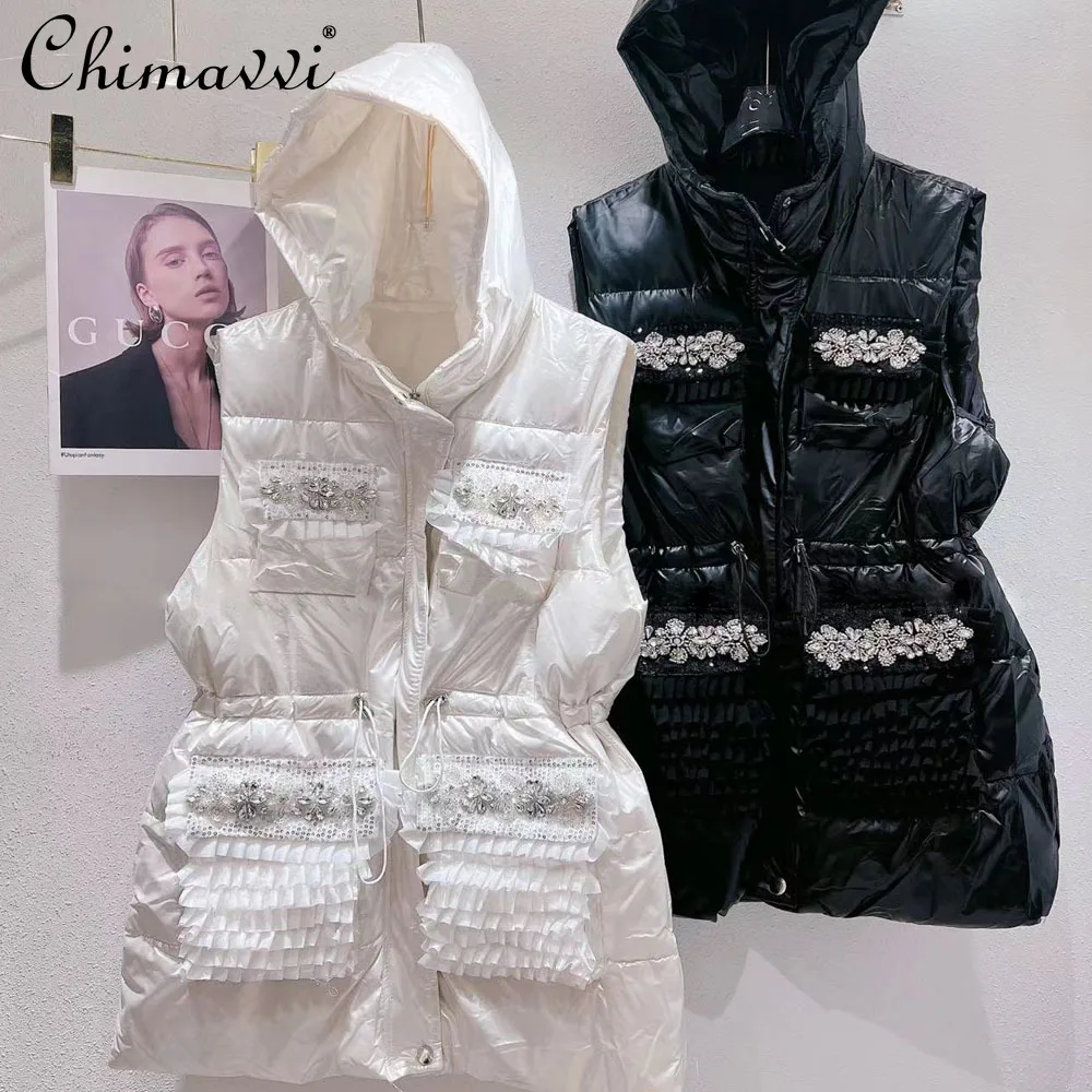 Милый жилет женский осенне-зимний новый корейский модный универсальный пуховый