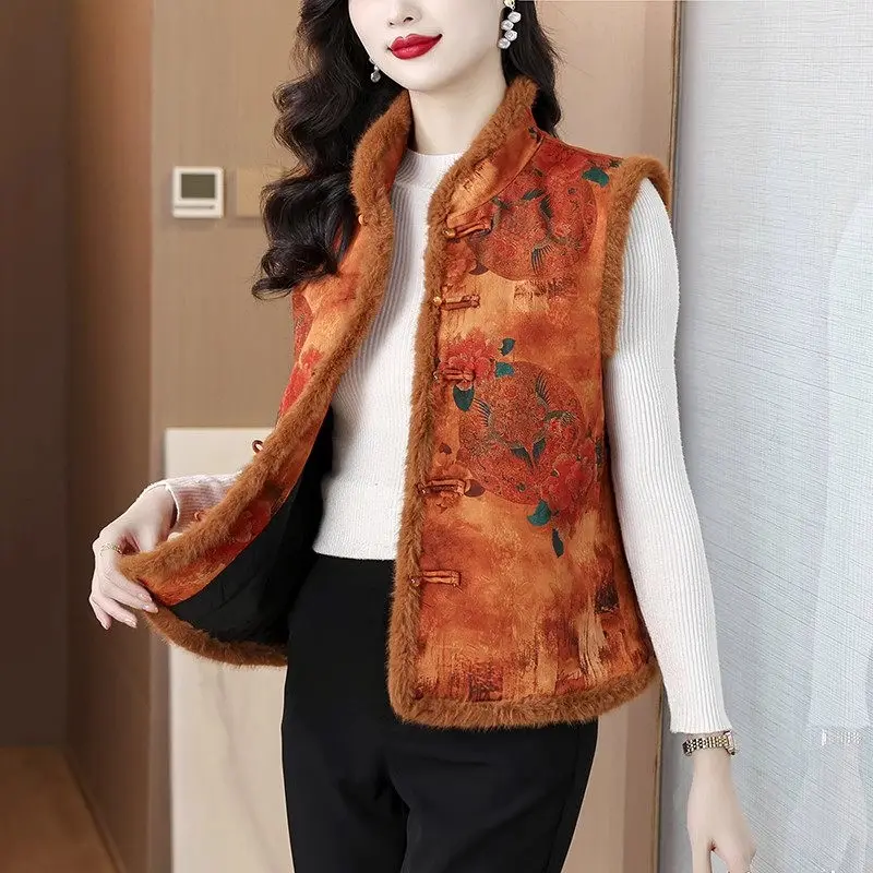 Осень-зима 2023 одежда для мам среднего возраста модная утолщенная флисовая куртка