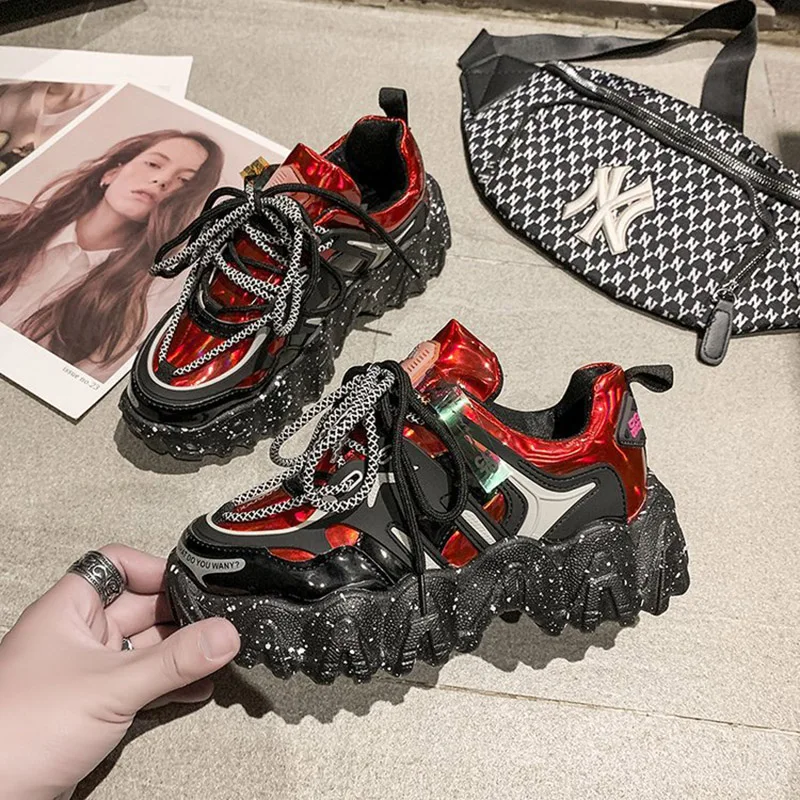 New Women Platform Sneakers Famale Casual Daddy Shoes Classic Style Ladies Trainers Footwears Fashion Design Women's Shoes