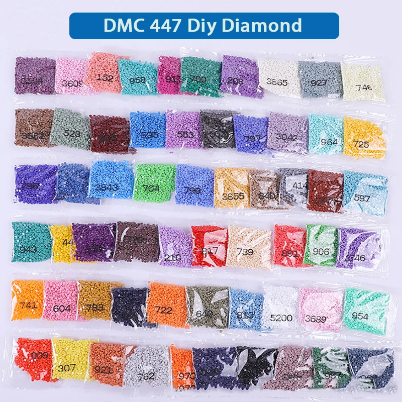 

5D Diamond Painting Dmc 447 Pcs Colors Diy Square Round Diamond Sale Diamond Painting Embroidery Crystal Accessory Wholesale