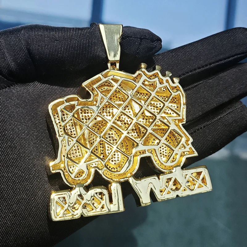 Хип-хоп 3A+ CZ Stone Paved Bling Iced Out Heavy Load Truck Car Подвеска Ожерелье для мужчин Клубный рэпер