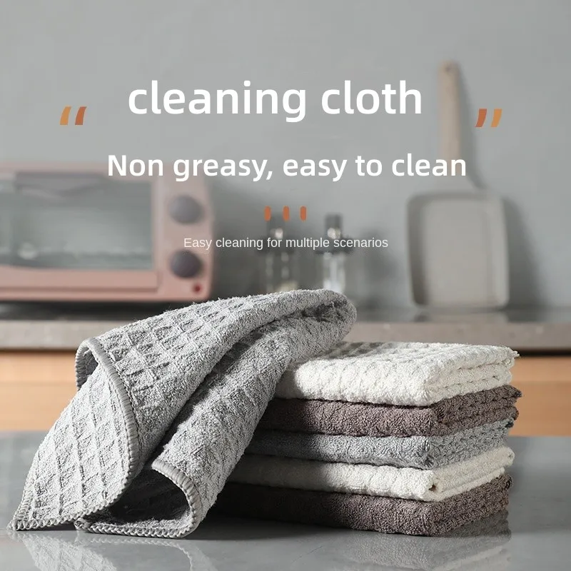 

Microfiber Cleaning Cloth 6pcs Thickened Super Absorbent Kitchen Towel Home Cleaning Rags Soft Durable Dishwashing Rag Gadgets