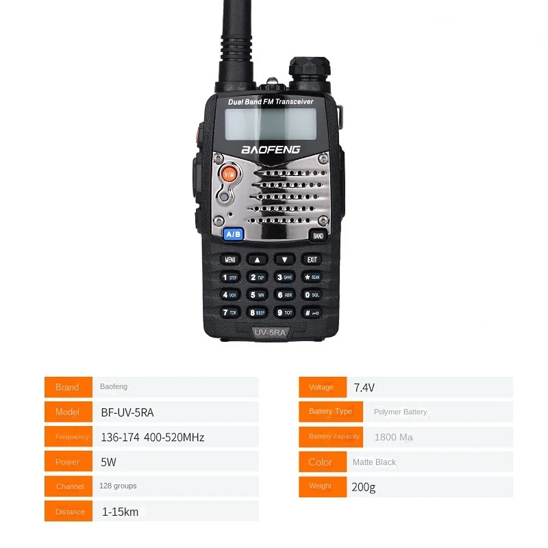 Baofeng Intercom UV5RA Wireless Car Handset Outdoor Go on Road Trip Baofeng 5R Upgrade Second Generation