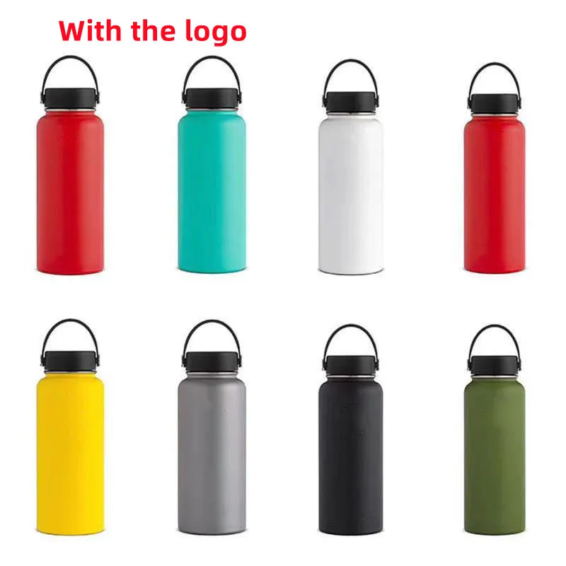 

Портативная бутылка для воды, вместительный уличный вакуумный термос из нержавеющей стали, Спортивная соломенная бутылка для воды для фитн...