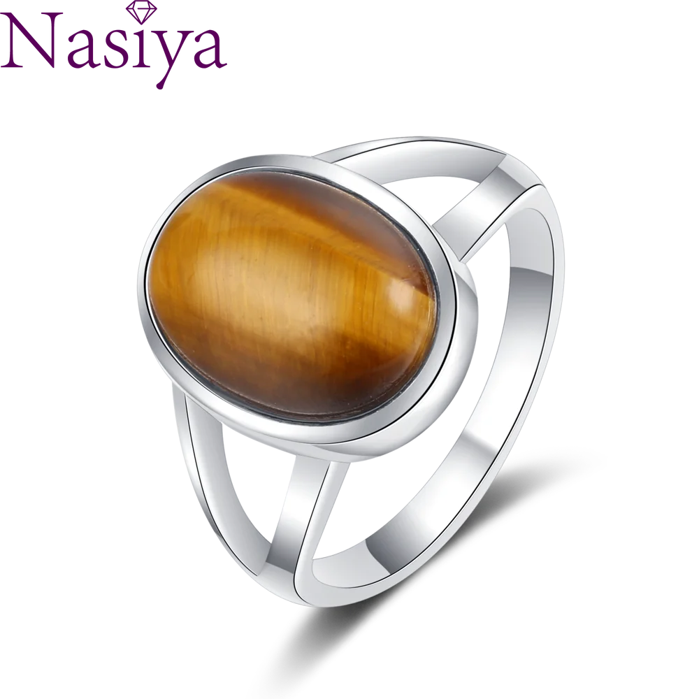 

Natural 10*14mm Big Tiger Eye Ring 925 Sterling Silver Jewelry Rings for Women Men Large Stone Vintage Jewelry Gift