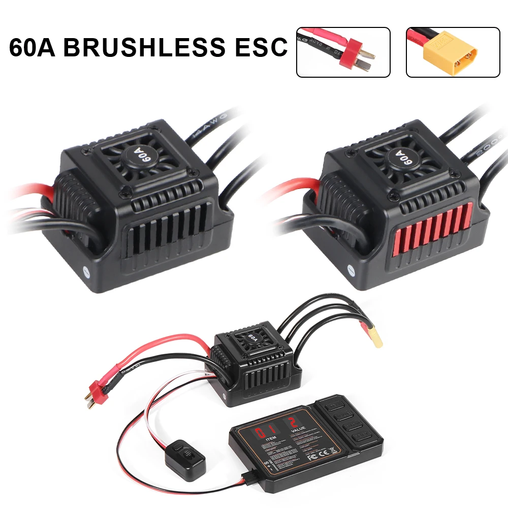 Бесщеточный электрический регулятор скорости ESC 60A 2-3S T/XT60 BEC