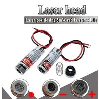 1pcs 3v 5v red line laser module 5mw red photoelectric infrared positioning laser head adjustable laser industrial grade p0 05