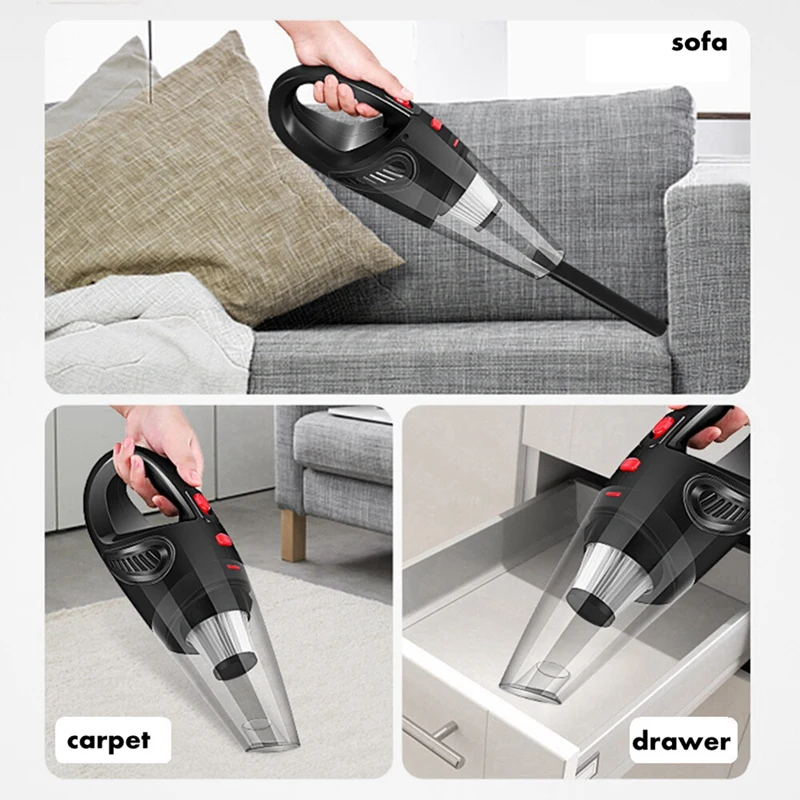 Автомобильный беспроводной пылесос 8000 ПА 120 Вт Электрический автомобильный для