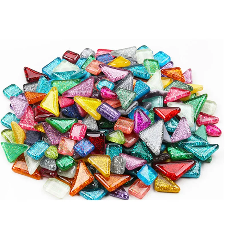 100 г/комплект мозаичные камни из гладкого стекла |