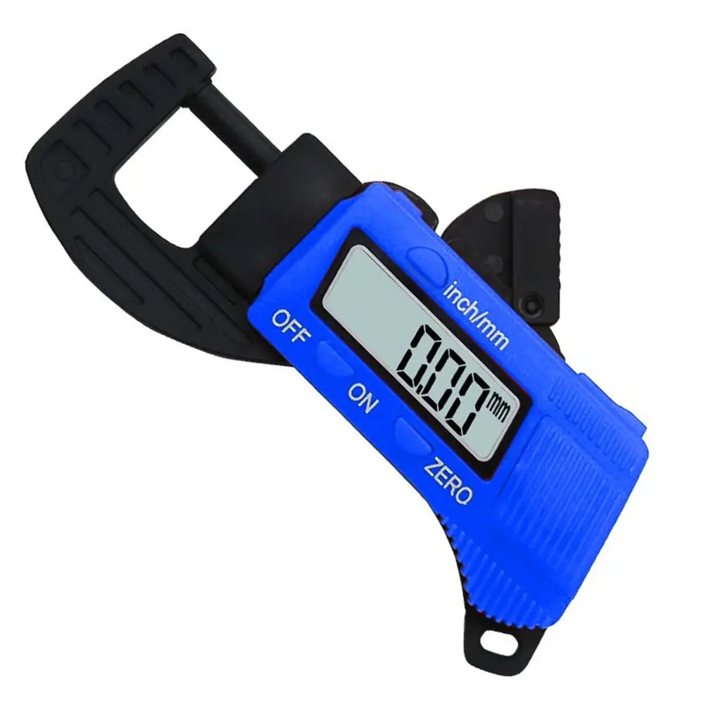 

0-12.7mm Caliper Carbon Fiber Composites Digital Thickness Caliper Micrometer Gauge Blue/Red Measurement Tool