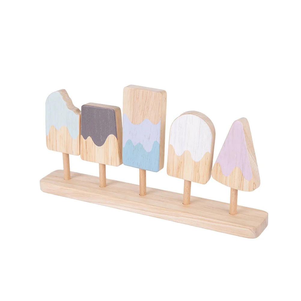 

Toy Playwooden Pretend Ice Set Toyspopsicle Child Kitchen Kidsearly Educational Kid Cognitive Cream House Prop