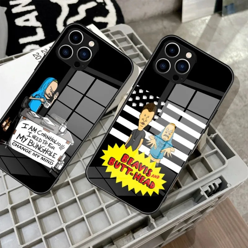 

Beavis And Butt Head Phone Case Tempered Glass For IPhone 14 13 11 12 Pro 8 7 Plus X 13 Pro MAX XR XS MINI SE 2020 Covers