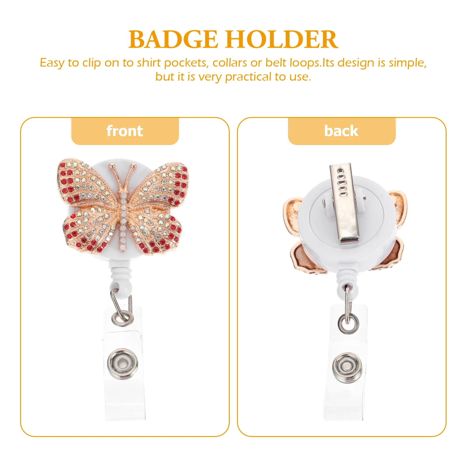 Рисунок 4 - Бейдж-бабочка с кнопкой для легкого вытягивания