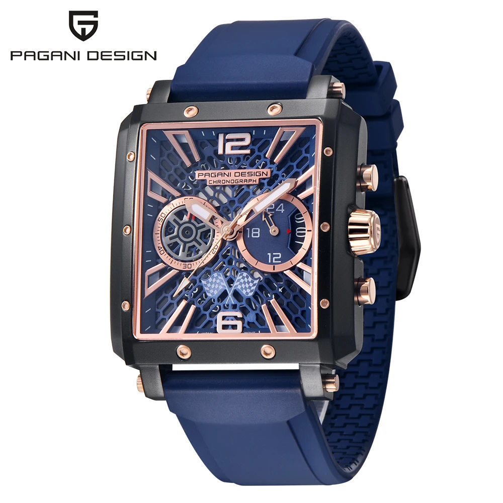 

PAGANI DESIGN New Sports Men's Quartz Wrist Watch Hollowed Out Sapphire 200M Waterproof Automatic Chronograph Relogio Masculino