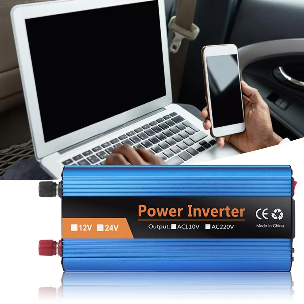 2000W DC 12V To AC 220V Portable Car Power Inverter Charger Converter Universal EU Socket Fast Charging Adapter Car Accessories