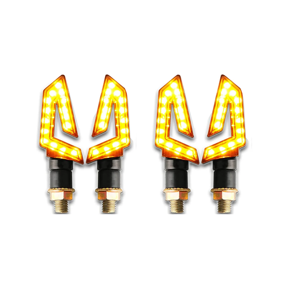 

4PCS Motorcycle Turn Signals 15LED Motorcycle Blinkers Indicators Lamp for Motorbike Scooter