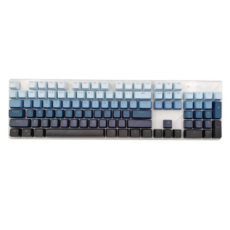 

Frost Blue Rainbow Keycap Transparent Backlight Mechanical Keyboard Ergonomics Universal Gradual Change Keycap For Use Laptops