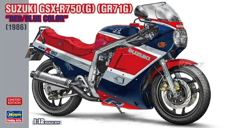 

Hasegawa plastic assembled car model 1/12 scale Suzuki GSX-R750 (G) (GR71G) red and blue motorcycle model building kit 21741