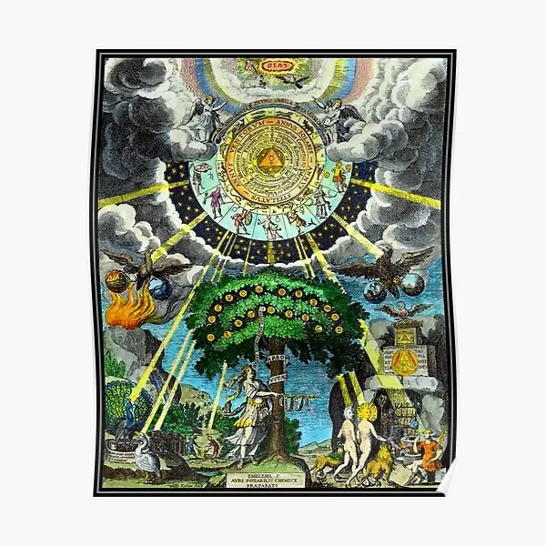 

Alchemical герметрическая и мистическая эмблема, плакат, картина с современной печатью, искусство декора Настенная роспись украшение Home без рамки
