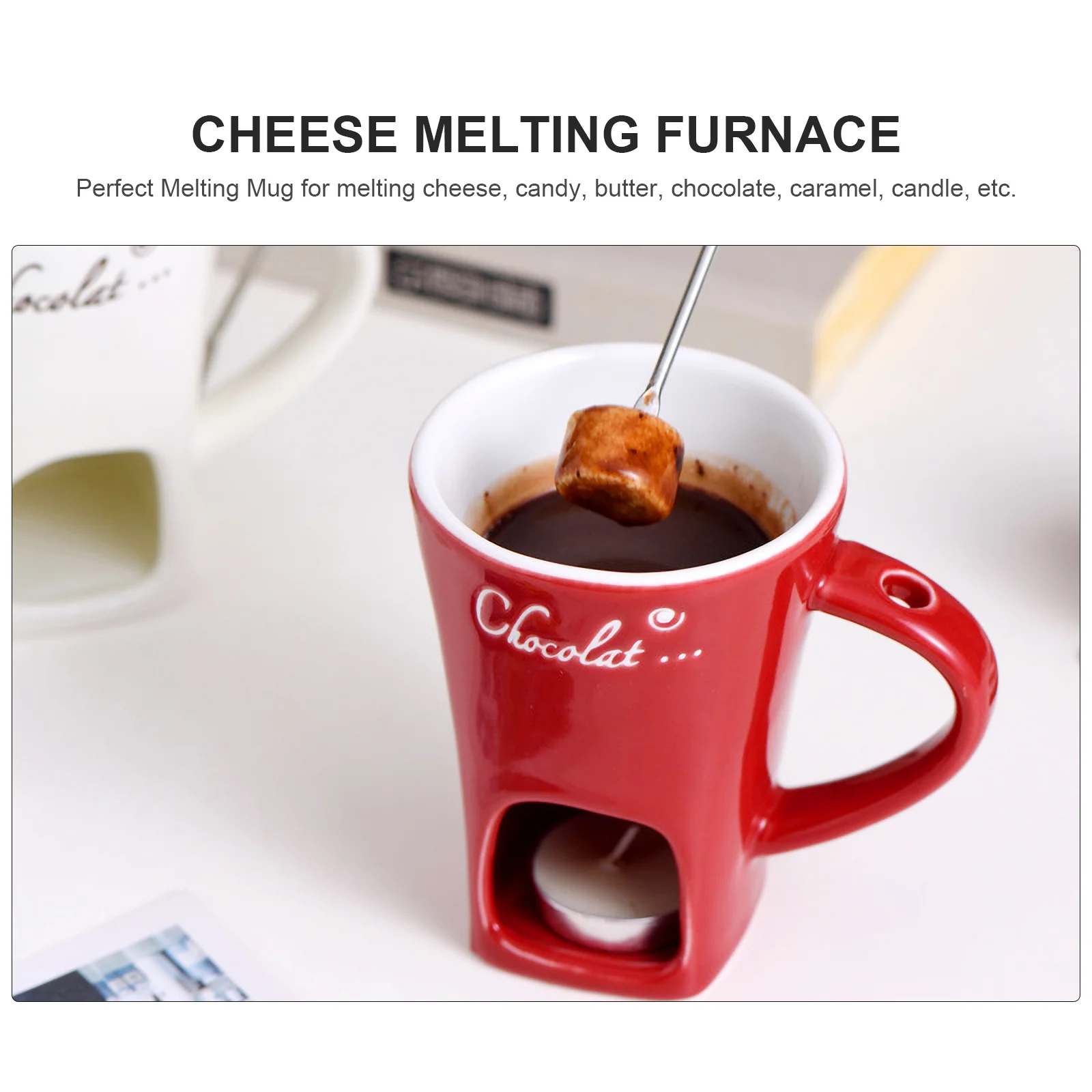 Духовка для плавления шоколада чашка масла печь сыра горшок фондю керамическая