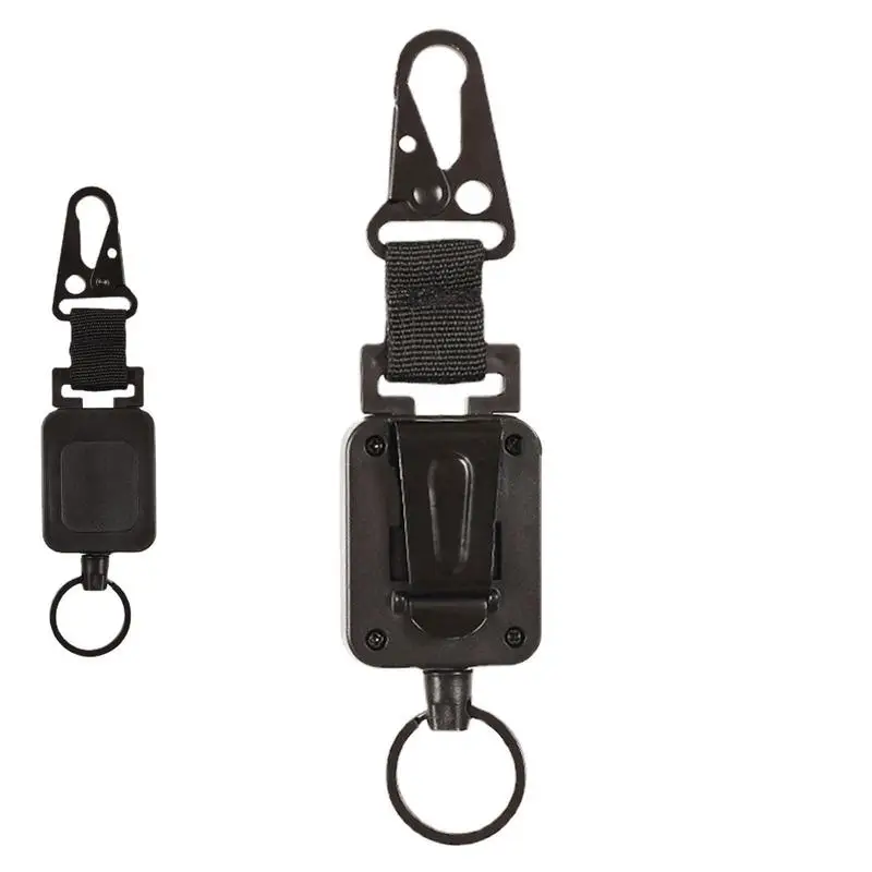 

Telescopic Keychain Retractable Keychain Belt Clip For Keys Quick Release Key Chian Holder For Name Card Keychain Access Cards