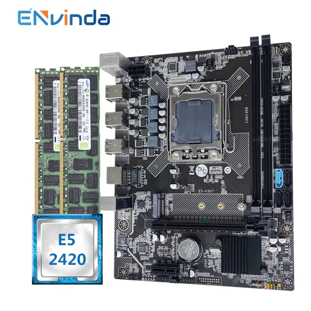 НАБОР X79 MOTHERBOARD LGA 1356 СО СБОРКОЙ С ПРОЦЕССОРОМ XEON E5 2420 CPU 1PC X8GB/2PCS X 4GB DDR3 ECC REG RAM MEMORY M.2 NVME PC3 KIT ON.