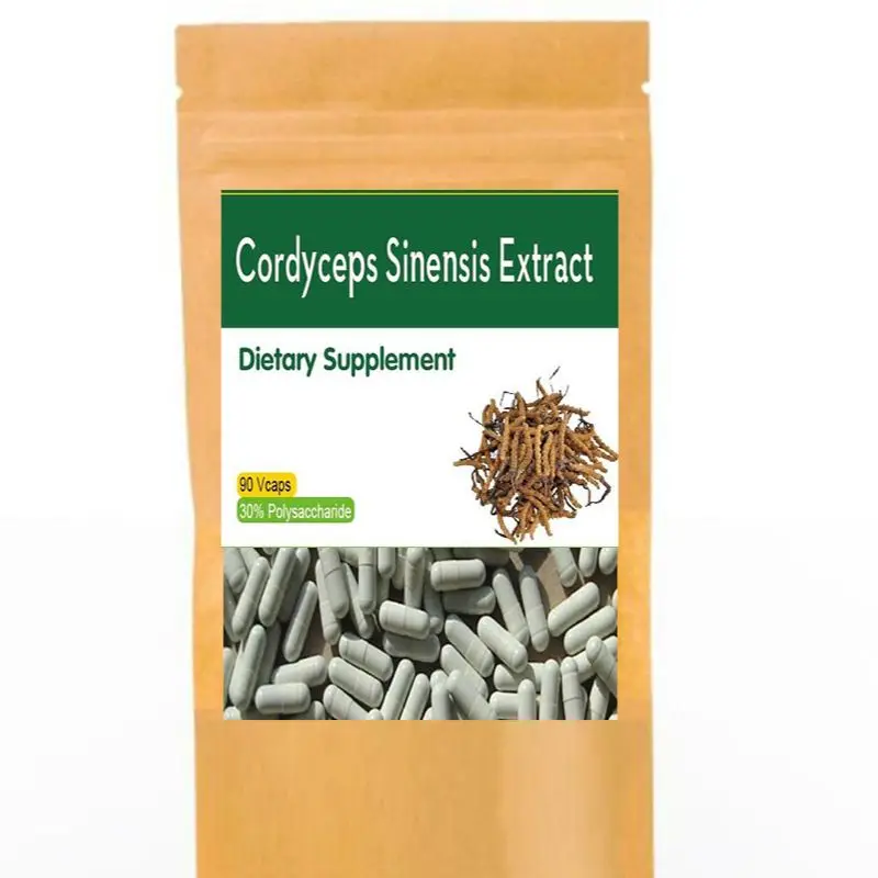 

100pcs Cordyceps Sinensis Mushroom Extract 30% Polysaccharides Capsules
