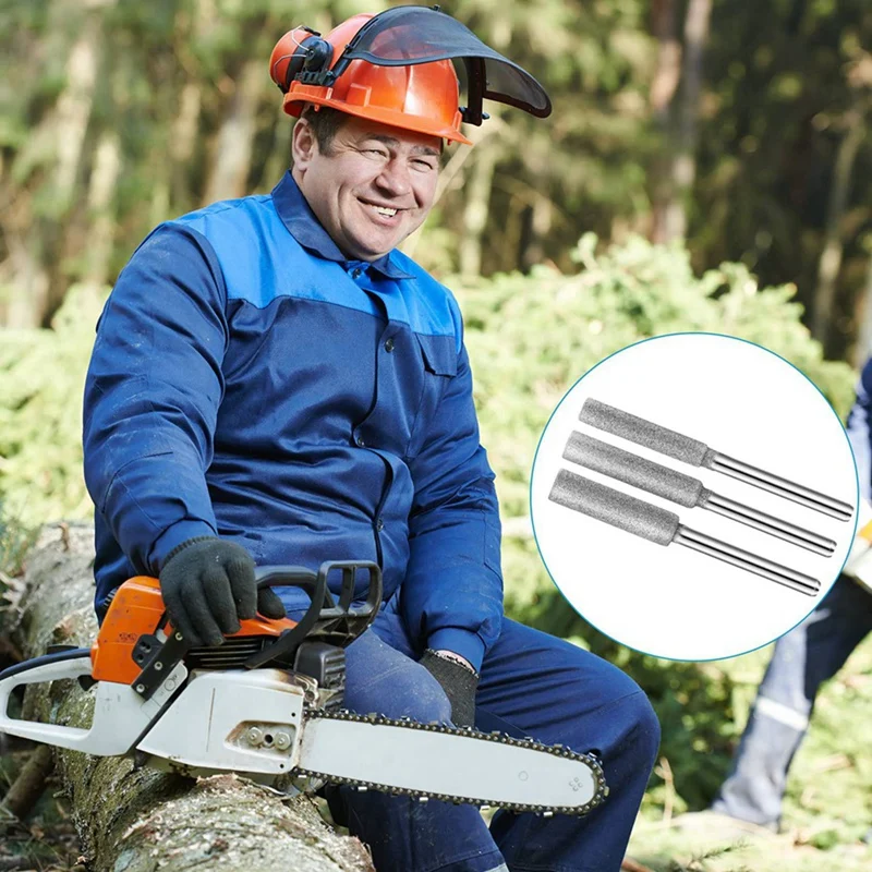 Алмазная точилка для цепной пилы 54 шт. 3 размера инструмент ЗАТОЧКИ ЦЕПНОЙ ПИЛЫ