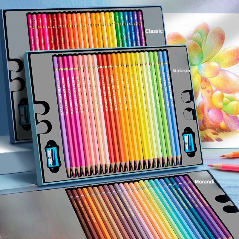 Set Boxed Oil-based Soft Morandi  Professional Painting Art Color Paint Brushes 24/36/48 Colors