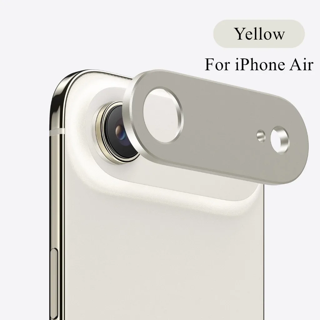 Фото Металлическая наклейка на рамку камеры для iPhone Air 17, воздушный алюминиевый сплав, полая противоскользящая защитная пленка для объектива камеры №3