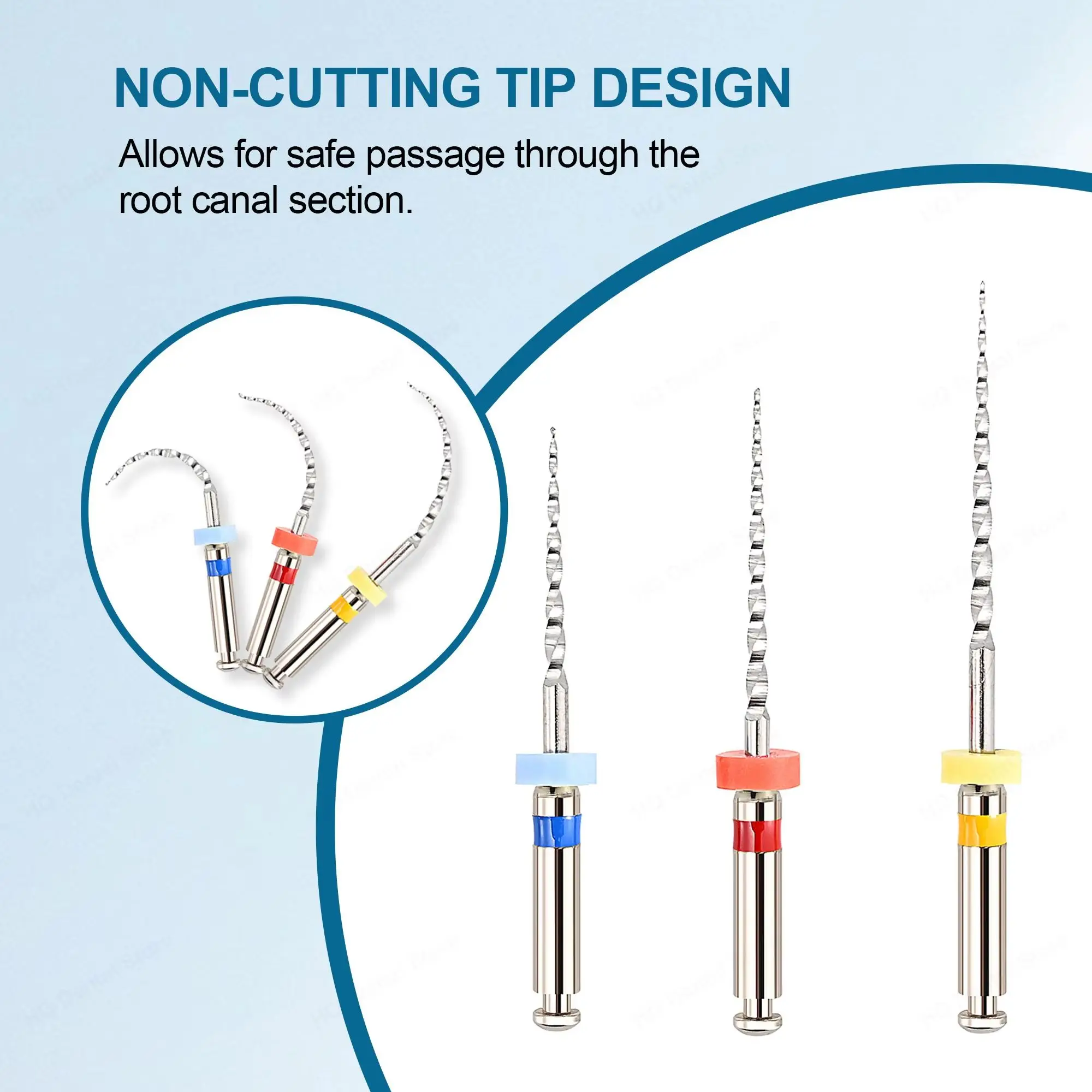 Фото Стоматологические файлы Twoendo Dental Niti Rotray для удаления пломбировочных материалов, трехдлиновые, инструмент для стоматологов, эндодонтические файлы №2