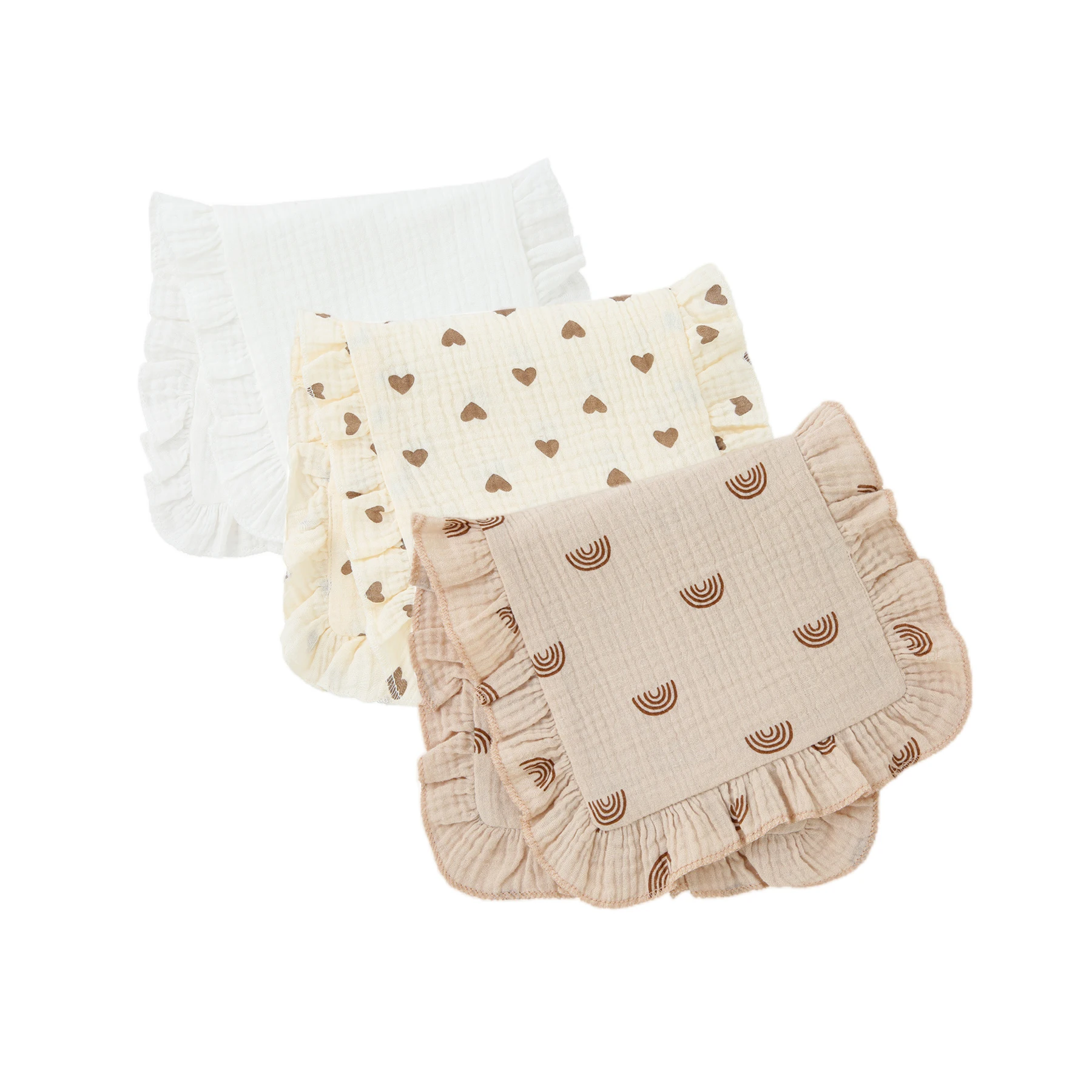 3 шт./набор однотонные хлопковые марлевые Наплечные накладки с оборками для