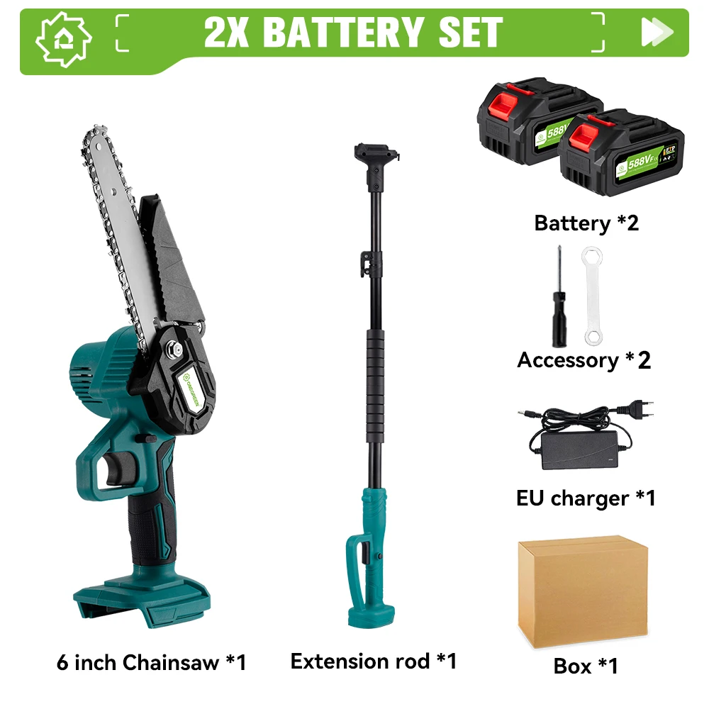 

ONEGREEN 2IN1 аккумуляторная электрическая бензопила 6 дюймов