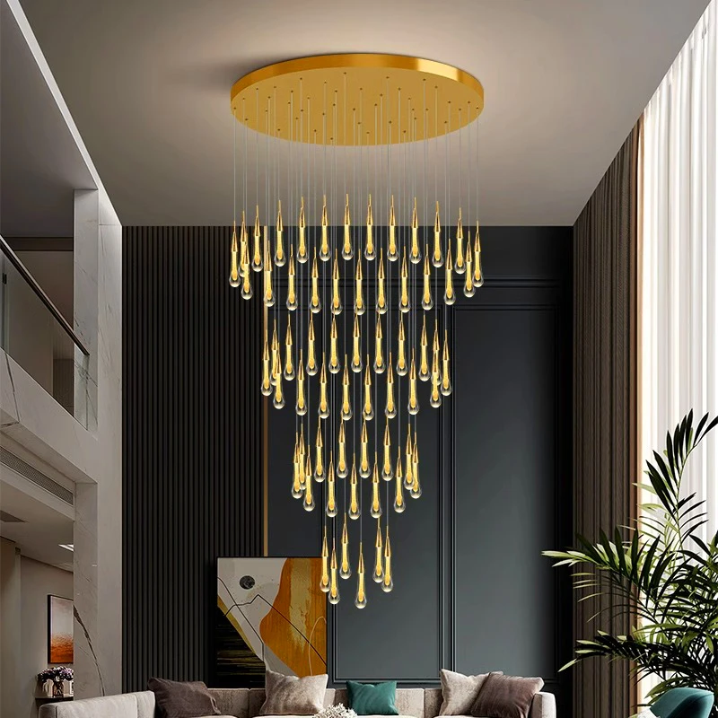 

Modern home decoration crystal chandelier, stair Pendant lamp, living room Pendant lights, interior lighting