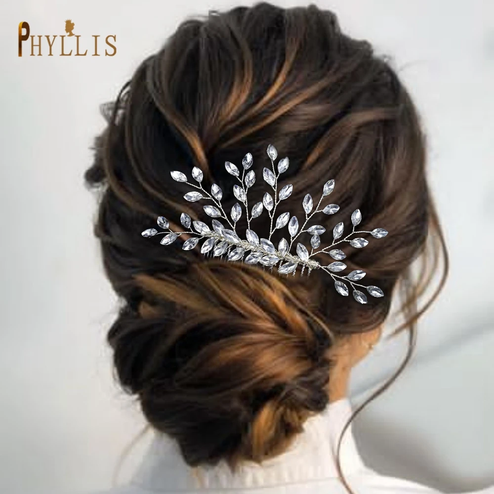 

A466 Crystal Bridal Hair Accessories Bride Hair Combs Wedding Hair Clips Accessories Jewelry Women Hair Ornaments Headpieces