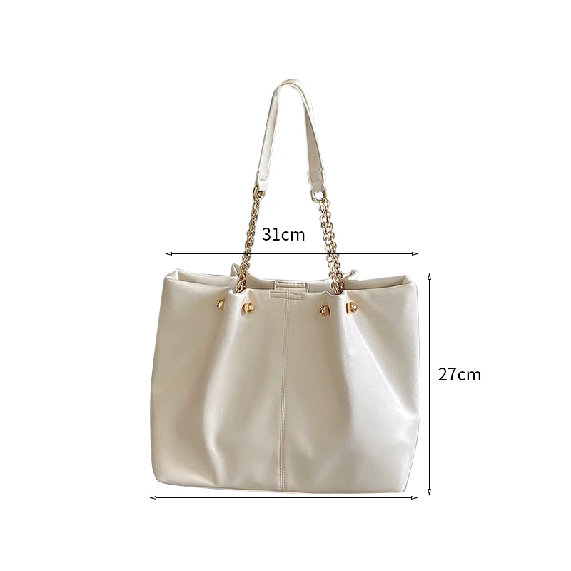 Handbag Women's 2023 New Soft Leather Large Capacity Tote Bag Small and High Sense College Student Class Handheld Shoulder Bags