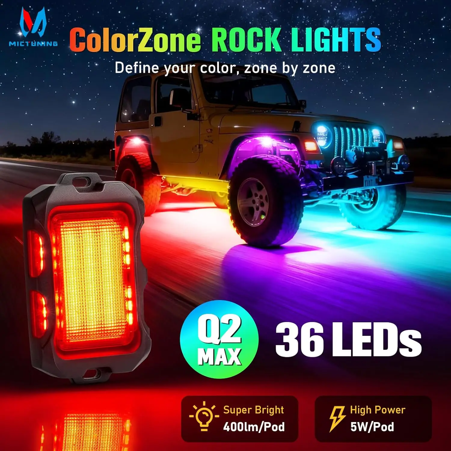 Фото Новейшие светодиодные RGB+IC светильники Q2 MAX, 4 модуля, многоцветные, с эффектом DIY, неоновый комплект для подсветки днища, управление через приложение (блок управления не входит в комплект) №2