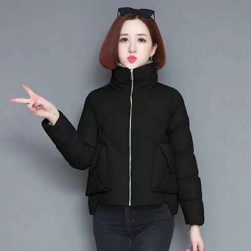 Пуховик женский с хлопковой подкладкой новинка 2024 короткая стеганая куртка