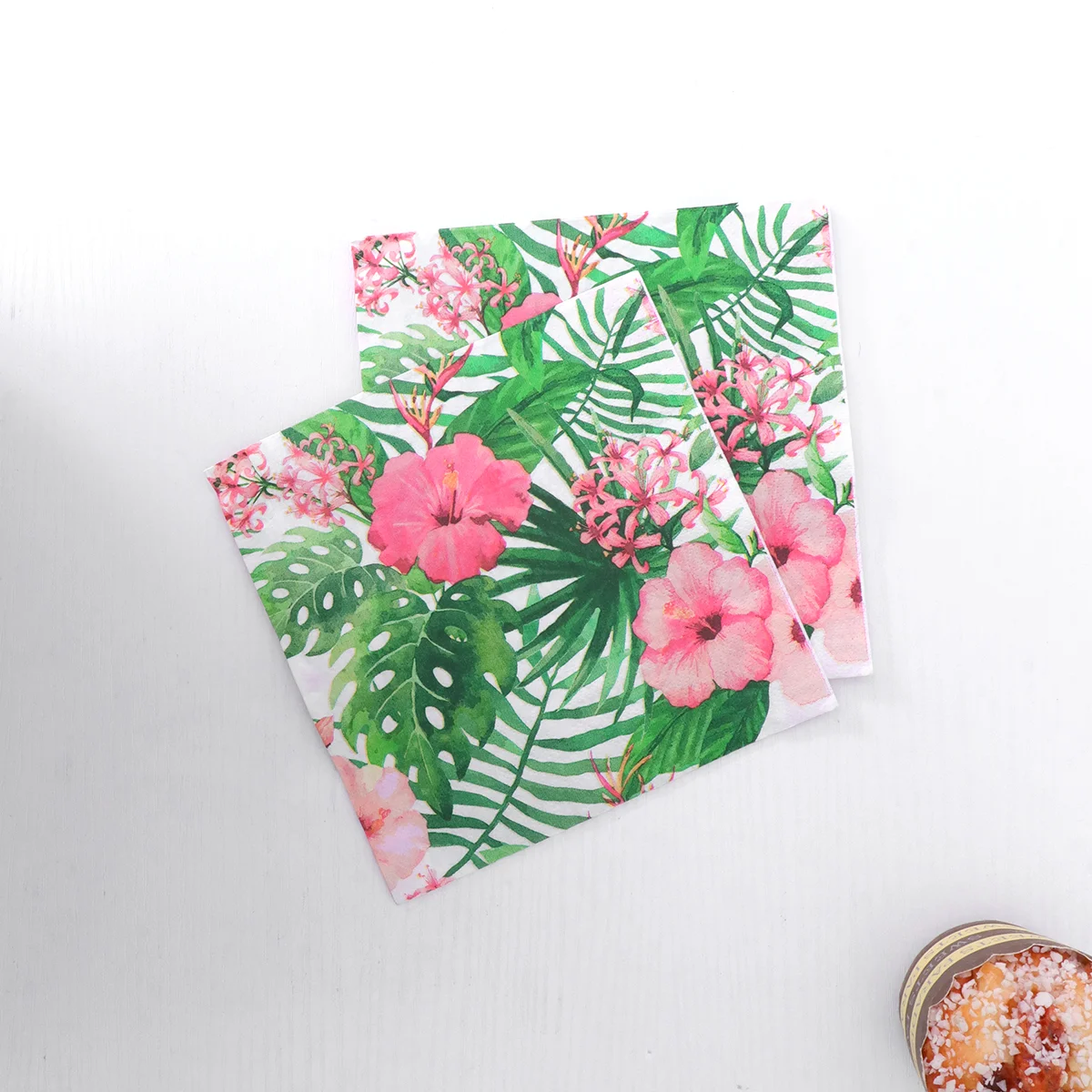 

Napkins Napkin Tropical Party Hawaii Palm Leaf Paper Printing Disposable Baby Shower Favors