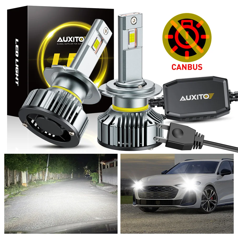 

2x Canbus Turbo H7 светодиодные лампы с вентилятором высокой мощности 55 Вт 22000LM для Mercedes W211 W203 W477 W169 C180 W204 Автомобильная фара