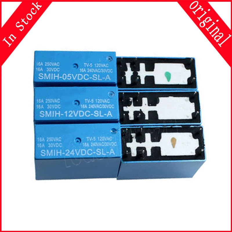 1 шт. SMIH-05VDC-SL-A SMIH-12VDC-SL-A SMIH-24VDC-SL-A SMIH-05VDC-SL-CSMIH-05v SL-C 12 В 24VDC-SL-A-6-контактное/8-контактное реле 250 В 16A