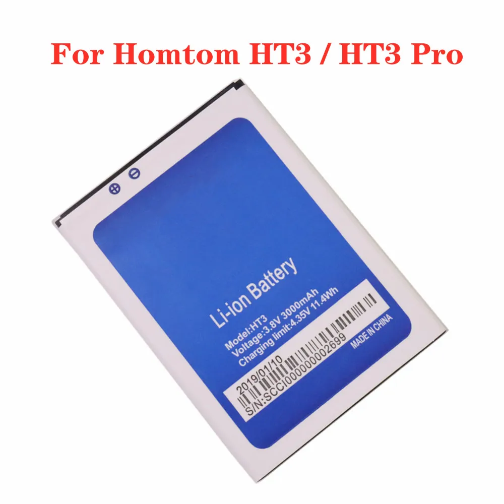 

Оригинальный запасной аккумулятор большой емкости для телефона Homtom HT3 / HT3 Pro 3000 мАч