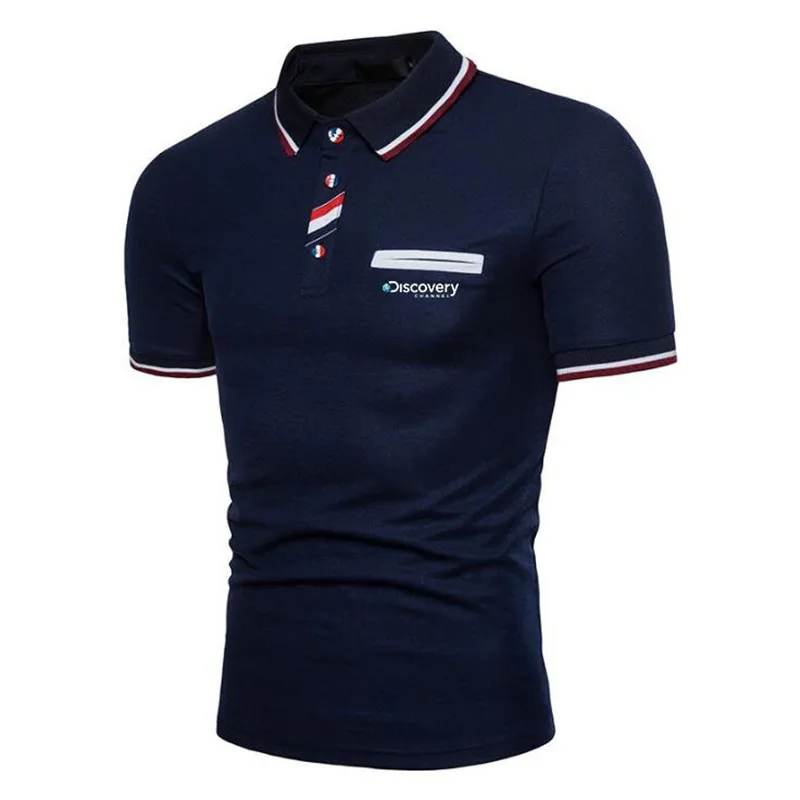 

Новинка 2023, Мужская модная повседневная спортивная рубашка-поло с коротким рукавом, футболка-топ