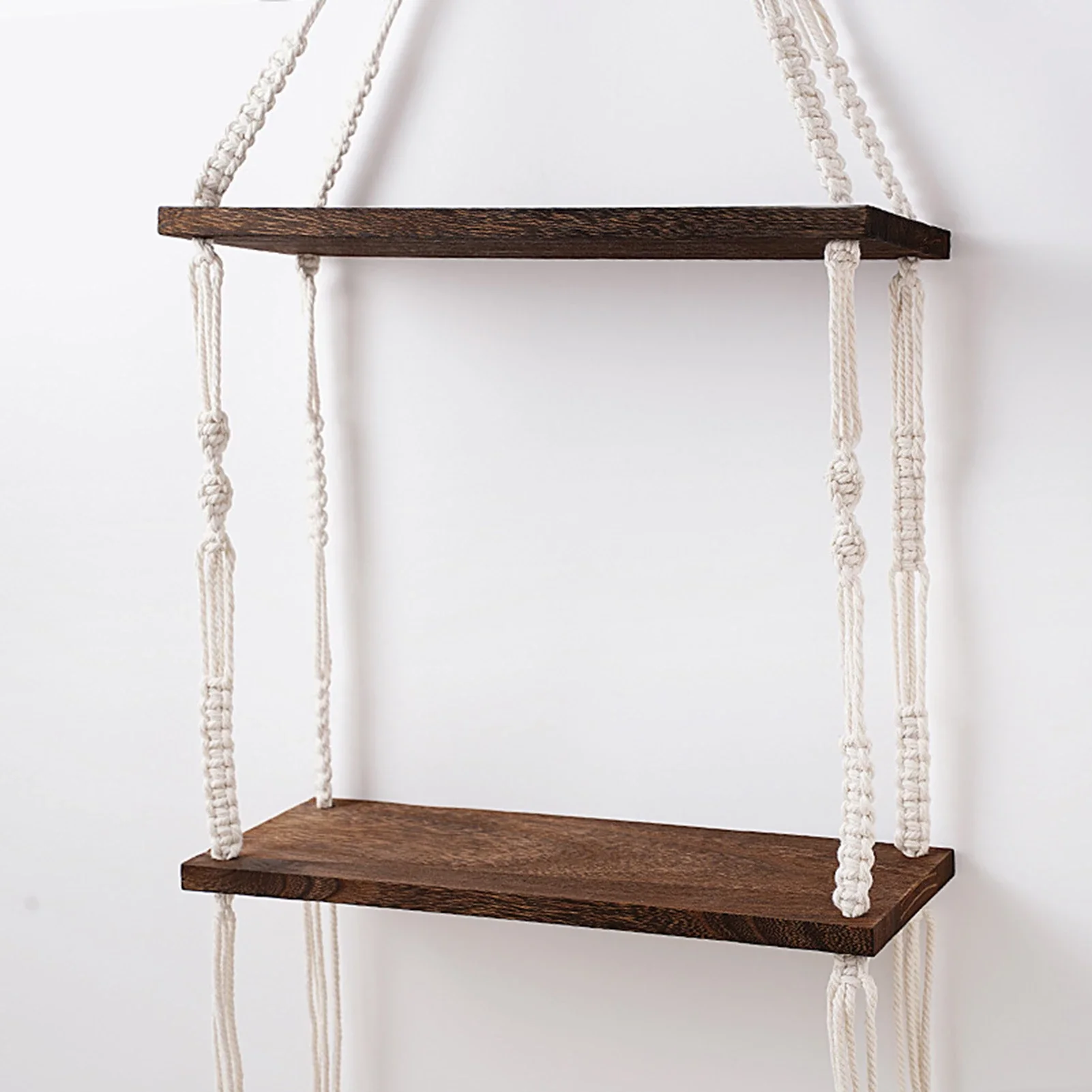 Плетеная гобелен из макраме Бохо ручная работа настенная подвесная полка для