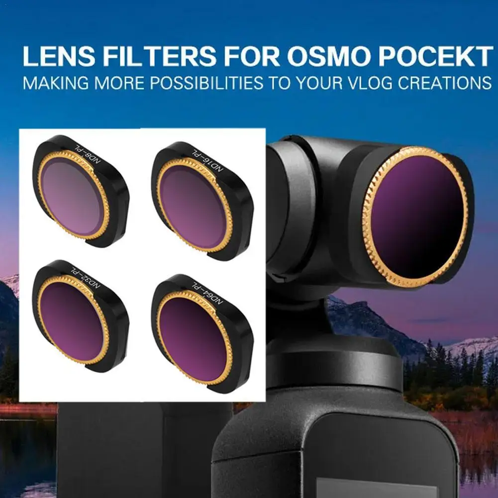 

Набор карманных фильтров для dji Osmo Pocket 3 NDPL, Аксессуары для линз Polar ND16PL/ND32PL/ND64PL/ND256PL UV, карданный аксессуар