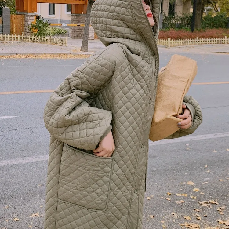 2022 Clothes Women's Mid-Length New Autumn and Winter Loose Fashion Light and Thin Small Down Cotton Clothes Trendy