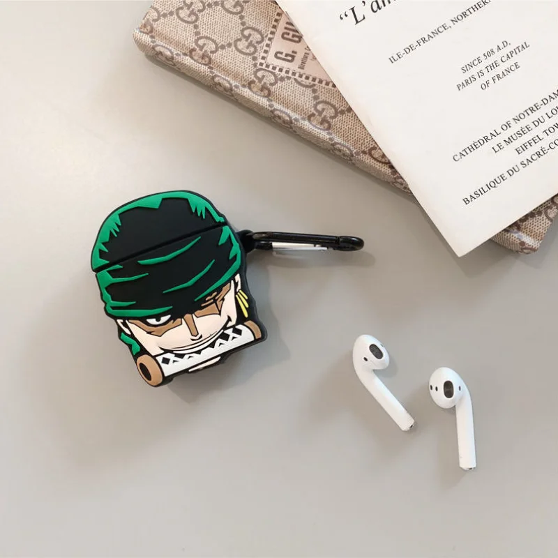 Фото Силиконовый чехол для наушников One Piece Zoro для Airpods 1 2 3 Pro, чехол для беспроводных Bluetooth-наушников, подарки на день рождения №5