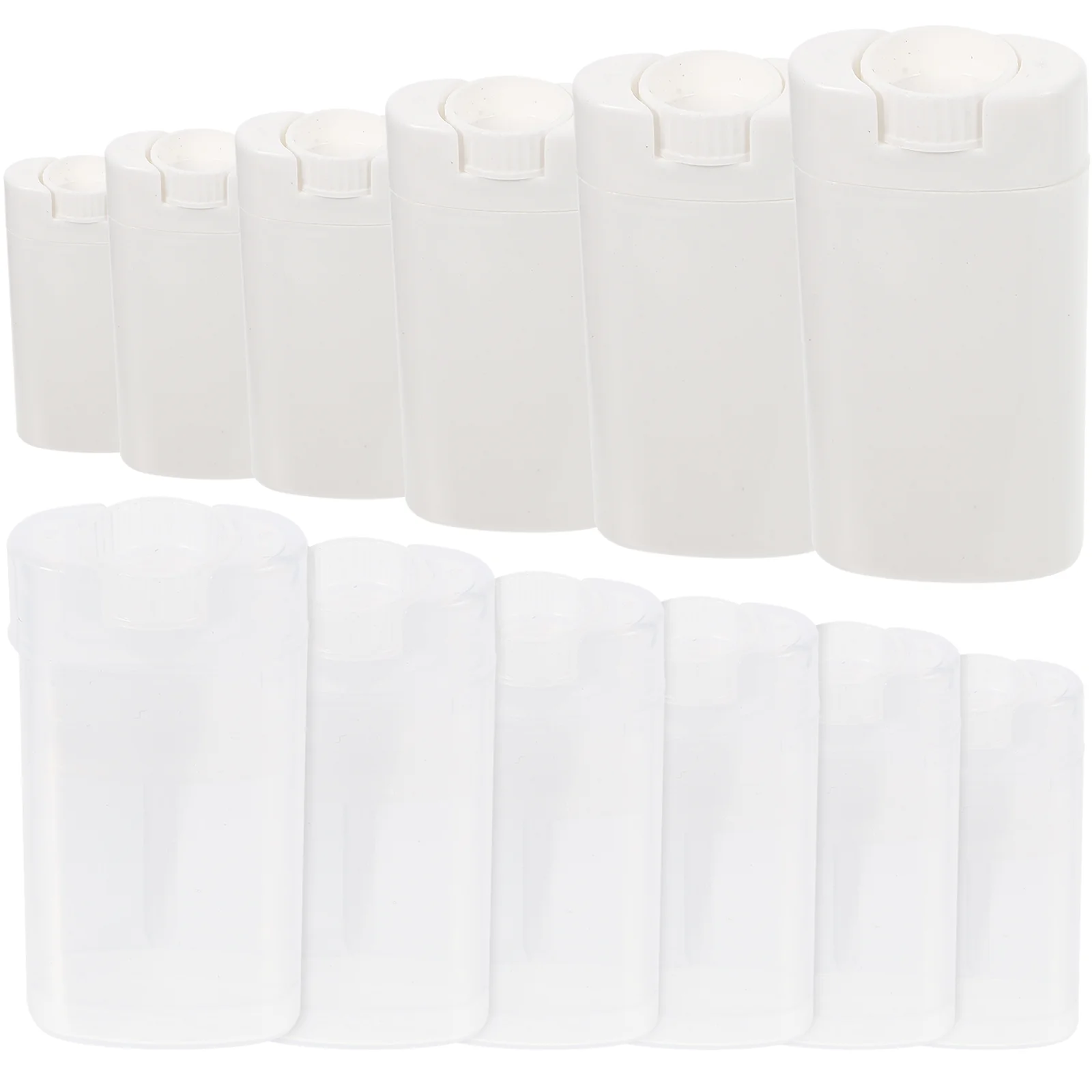 

12 Pcs Round Deodorant Cream Bottle Travel Eliminator Home Containers Toiletries Pp Essential Bottles